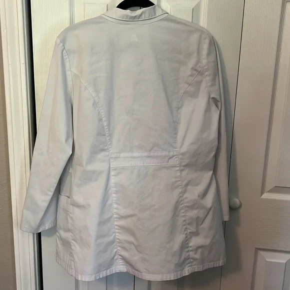 White Scrub Jacket M - Picture 4 of 5